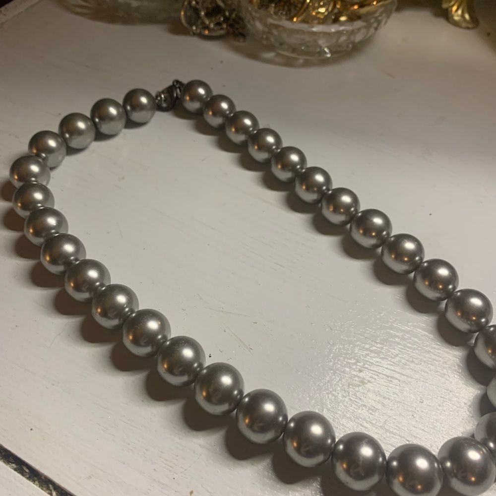 Classic Silver Pearl Necklace
